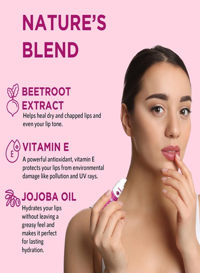 Orgatre Beetroot Lip Balm Tube with Ceramide, Kojic Acid & SPF 30 PA++ | Deep Moisturization & Pigmentation Care | Natural Beetroot Tint | Nourishes, Repairs & Protects Lips | 10ml - Pack of 2 - Image 3
